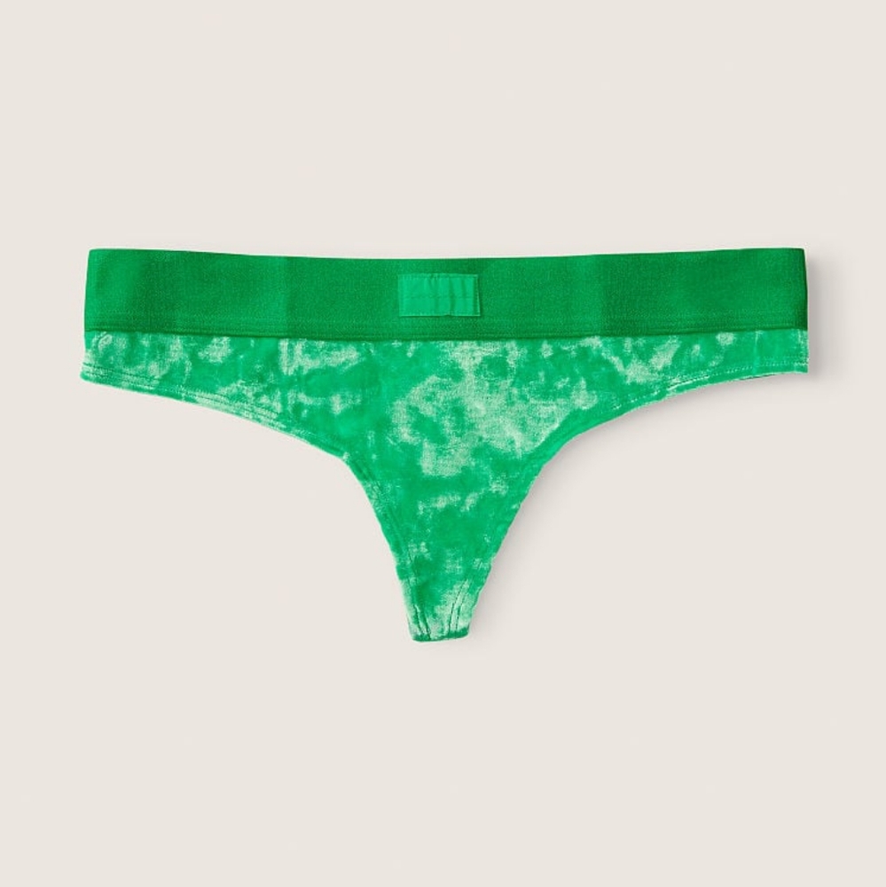 Victoria secret Pink velvet thong lime green panty size extra small